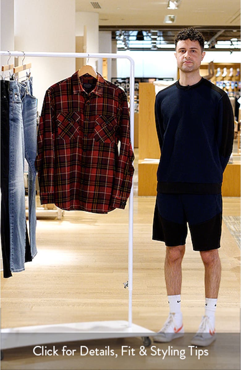 Burnside Plaid Flannel Button-Up Shirt, sales video thumbnail