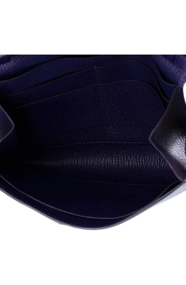 Pre-Owned Hermes Clic Wallet on Strap Chevre Mysore 16, Alternate, color, Bleu Encre