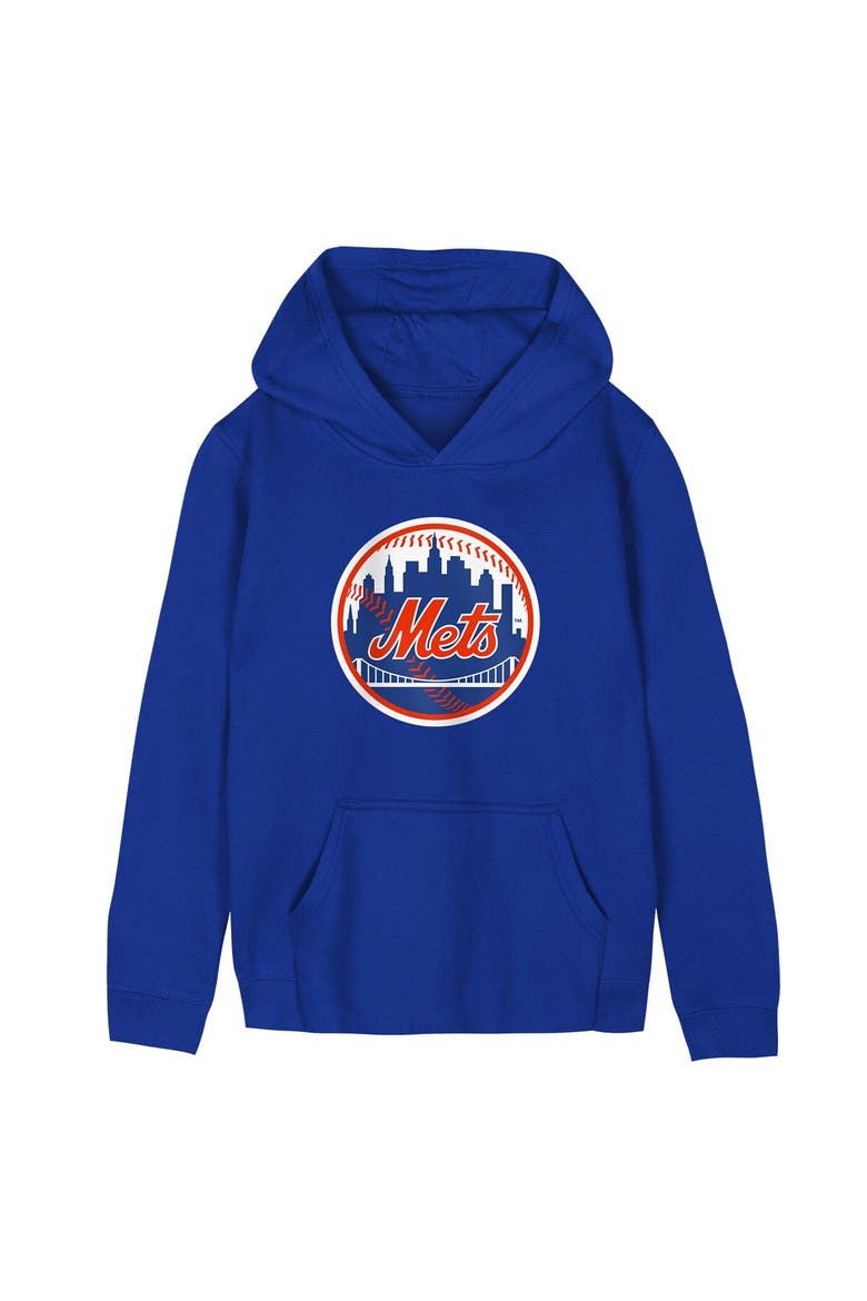 Preschool Outerstuff  Royal New York Mets Primary Logo Fleece Hoodie, Main, color, Royal