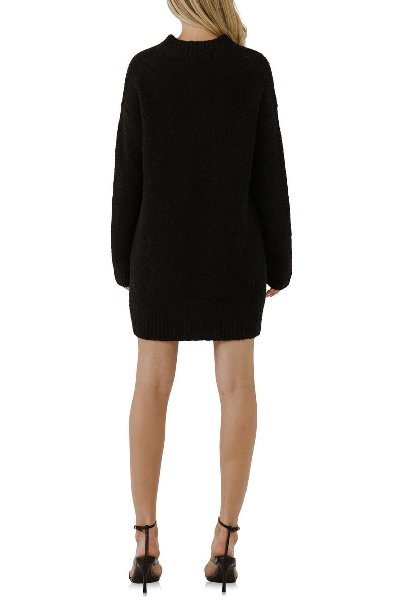English Factory Cozy Crewneck Long Sleeve Sweater Dress, Alternate, color,