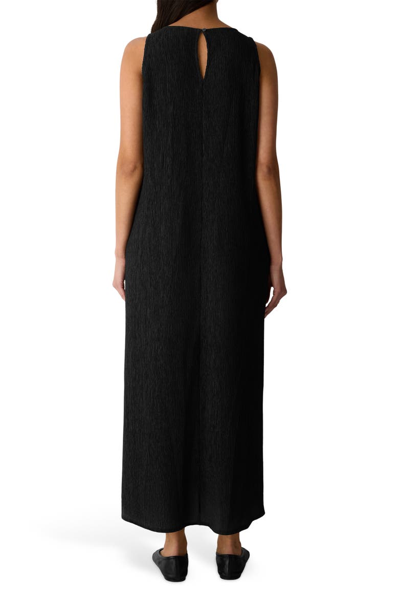Texture Sleeveless Maxi Dress, Alternate, color, BLACK