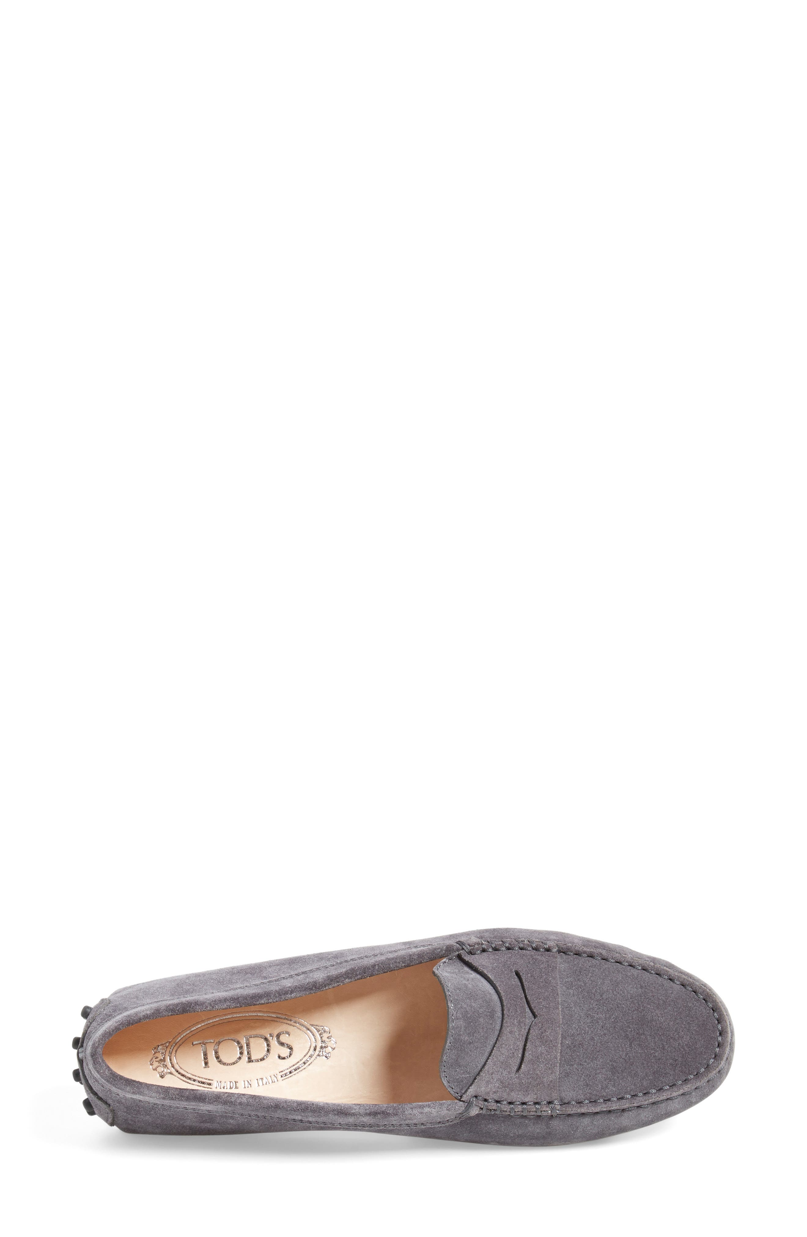 Gommini Driving Shoe, Alternate, color, GREY SUEDE