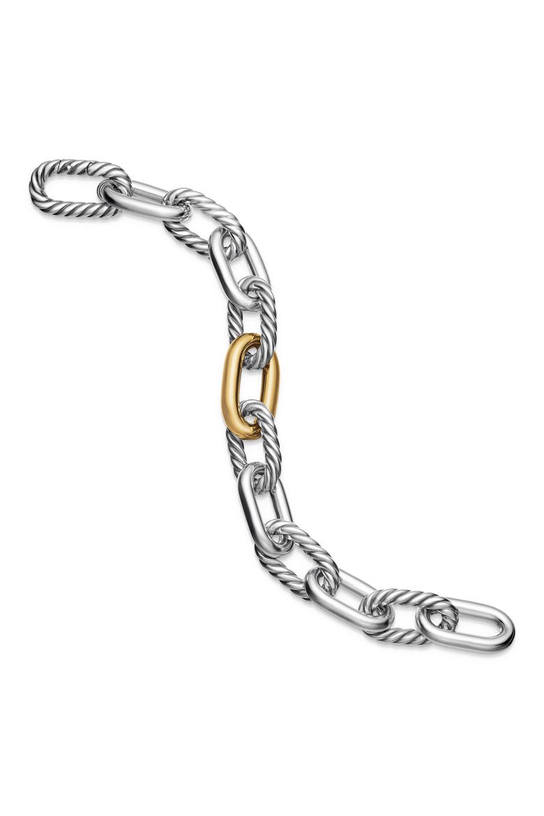 DY Madison Large Bracelet with 18K Gold, 13.5mm, Alternate, color, SILVER
