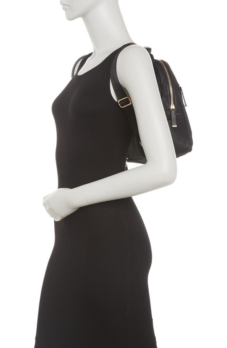 Calvin Klein Belfast Leather Trimmed Nylon Backpack, Alternate, color,