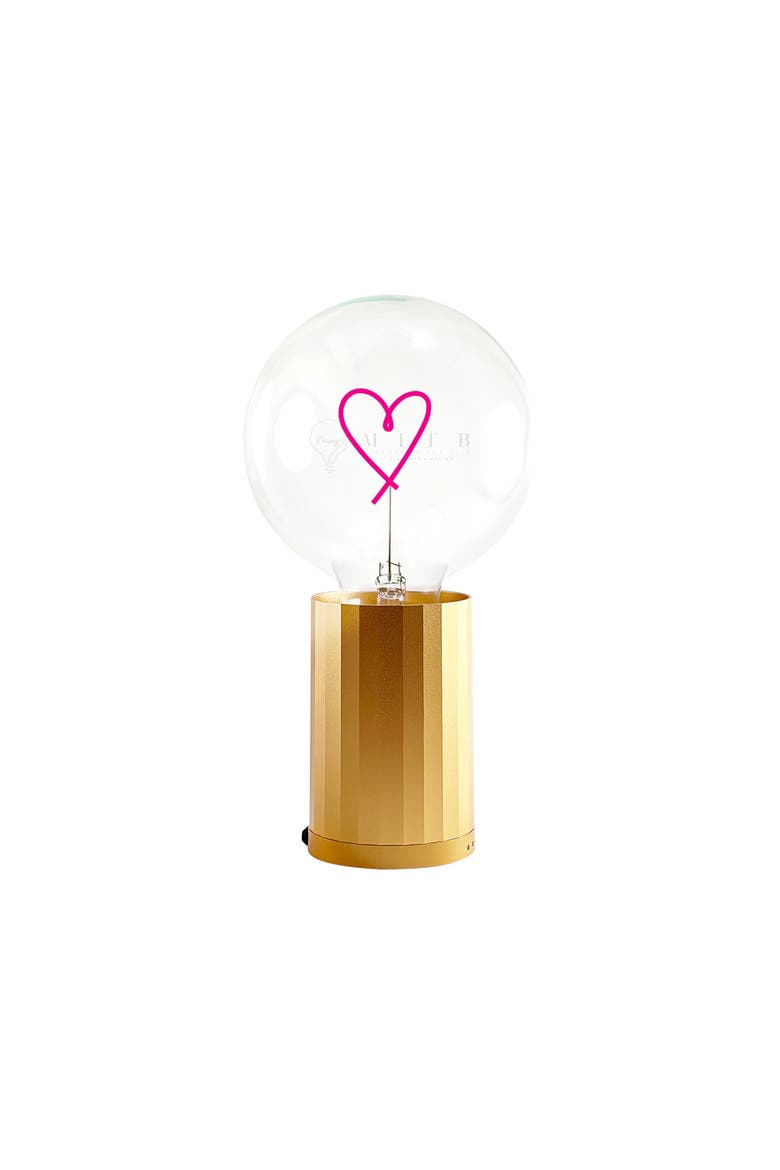 Heart Portable Table Lamp, Main, color, Gold