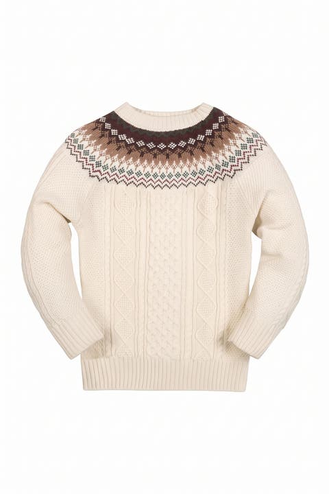 Kids' Organic Cotton Cable Knit Sweater