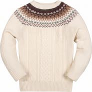 Hope & Henry Kids' Organic Cotton Cable Knit Sweater