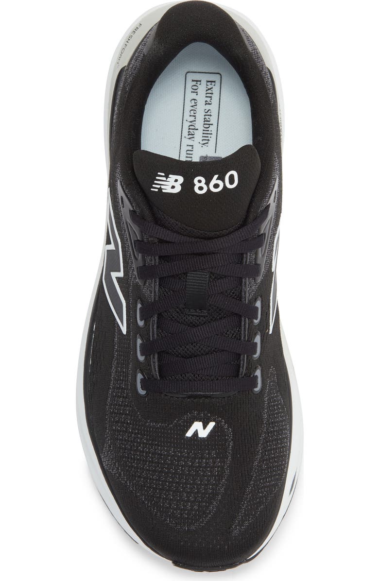 New Balance Fresh Foam X 860 v14 Running Shoe, Alternate, color, Black/ Nb 103 White