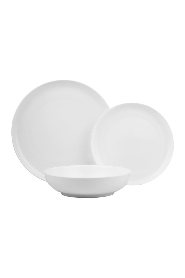 Gabrielle Bone China 12-Piece Dinnerware Set, Alternate, color, White