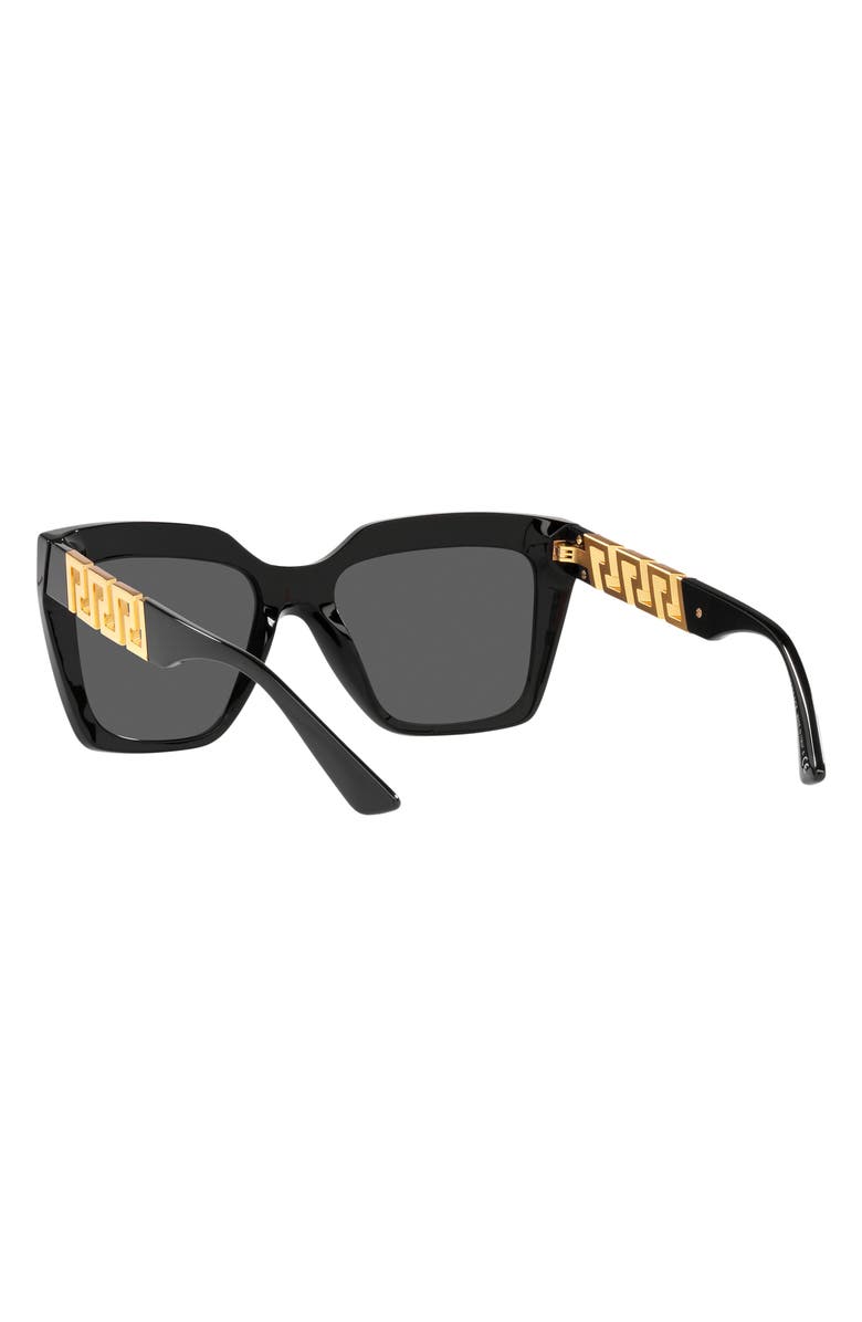 Versace 56mm Square Sunglasses, Alternate, color, Black