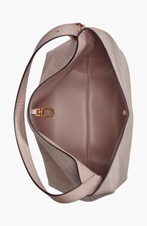 Donna Karan New York Georgette Suede Shoulder In Gray