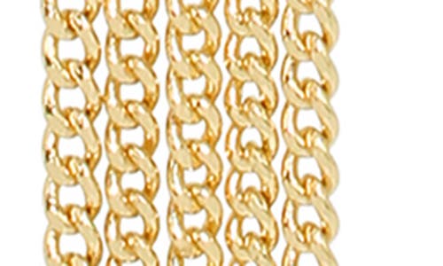 Allsaints Curb Chain Linear Drop Earrings In Gold