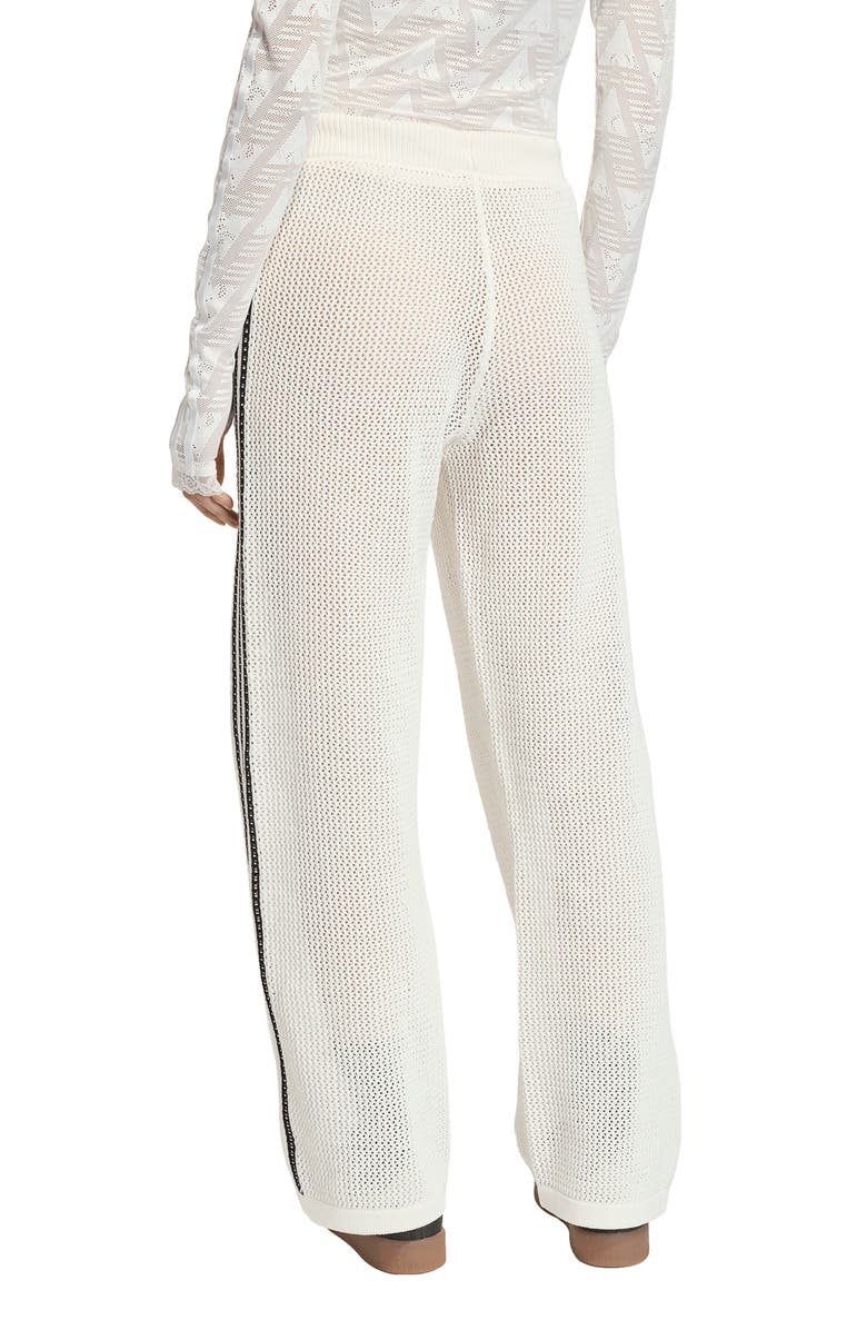 adidas Originals Firebird Open Knit Track Pants, Alternate, color, Off White