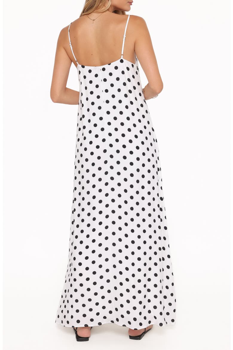 Virgo Polka Dot Maxi Dress, Alternate, color, WHITE POLKA DOT