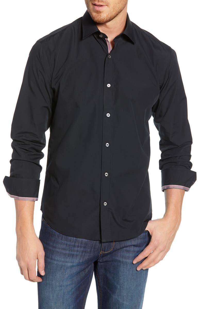 Bugatchi Shaped Fit Shirt, Main, color, 