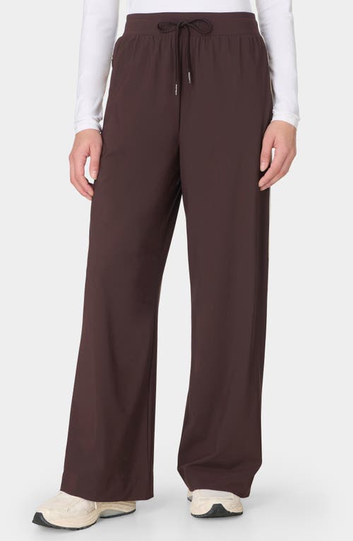 Sweaty Betty Explorer Side Stripe Wide Leg Pants In Brown