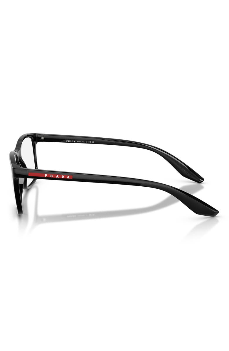 Prada Linea Rossa 54mm Pillow Optical Glasses, Alternate, color, Black