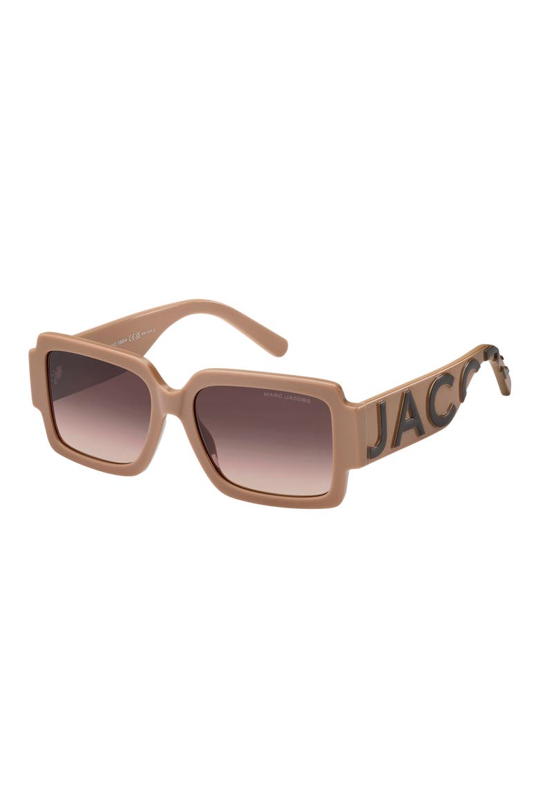 55mm Gradient Rectangular Sunglasses, Alternate, color, 0NOY-HA