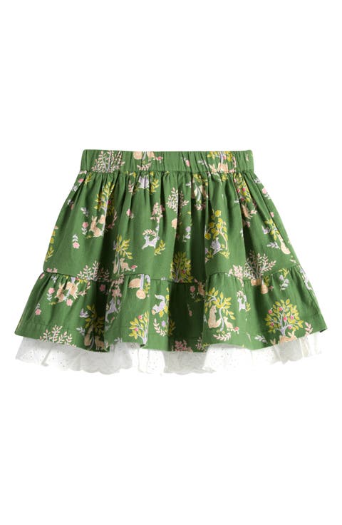 Kids' Eyelet Trim Print Skirt (Toddler, Little Kid & Big Kid)