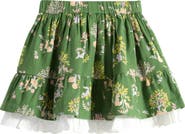 Mini Boden Kids' Eyelet Trim Print Skirt