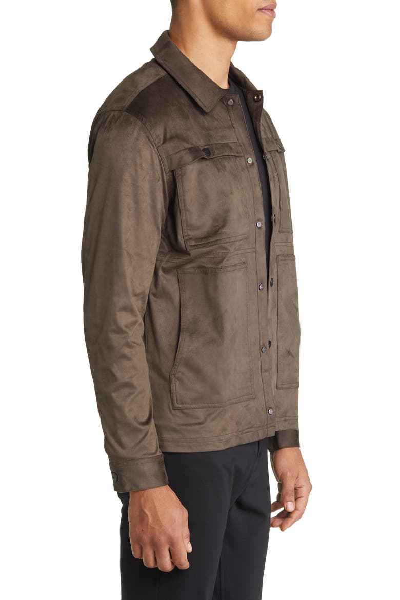 Faux Suede Renoir Jacket, Alternate, color, TAUPE