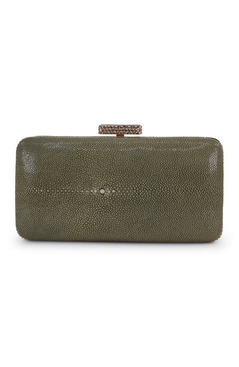 Evelyn Stingray Leather Minaudiere