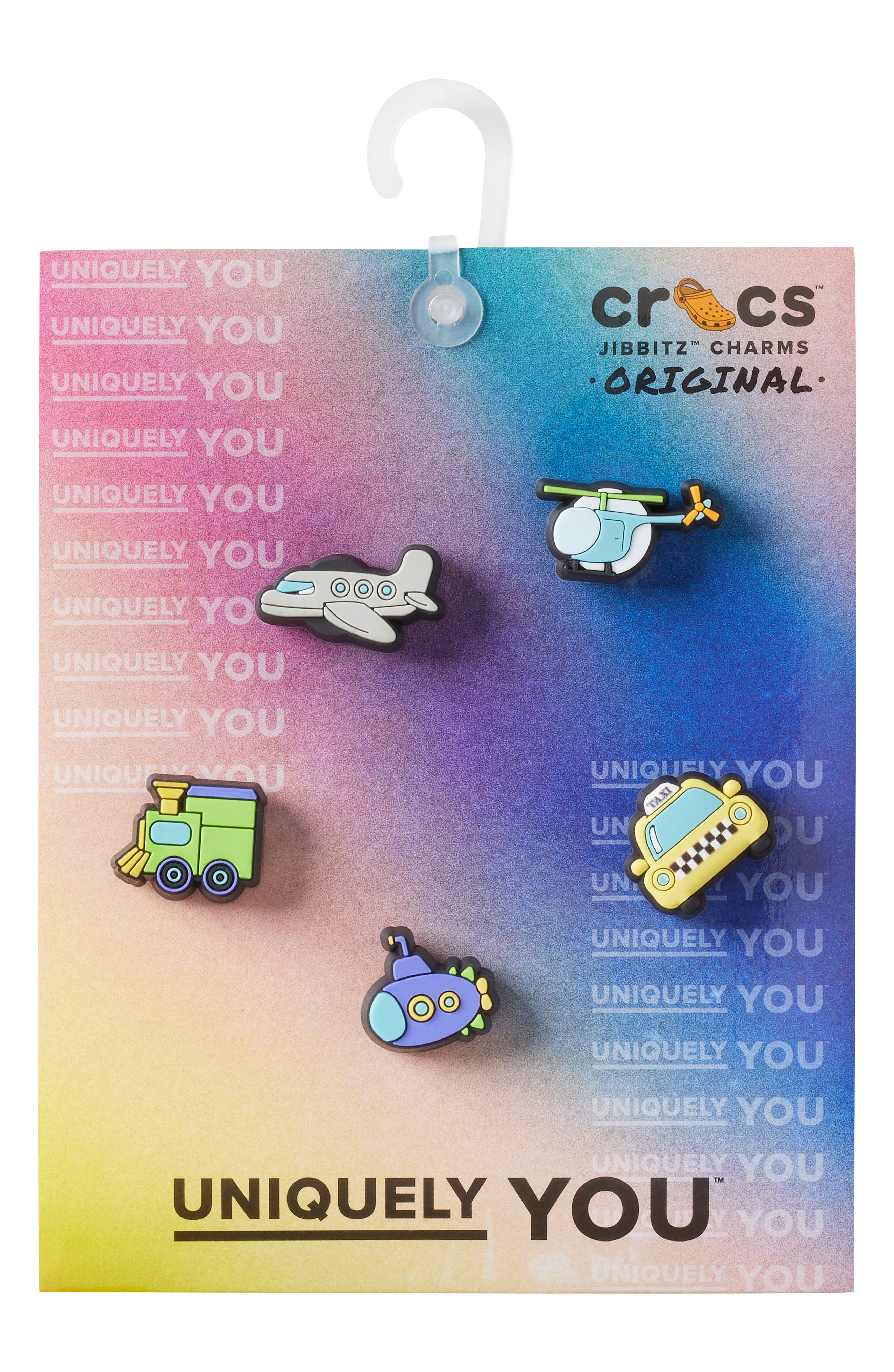 5-Pack Vehicles Jibbitz Shoe Charms, Main, color, WHITE
