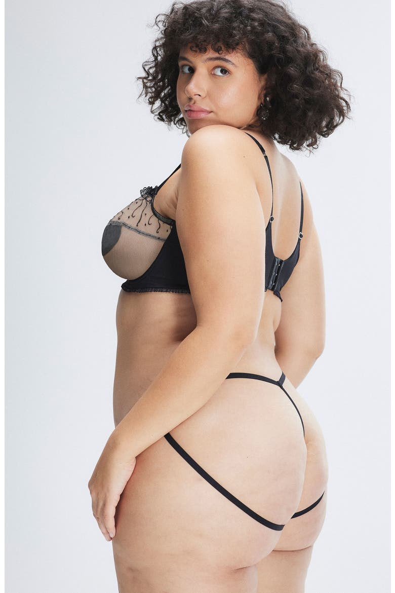Loveline Balconette Bra, Alternate, color, BLACK CAVIAR
