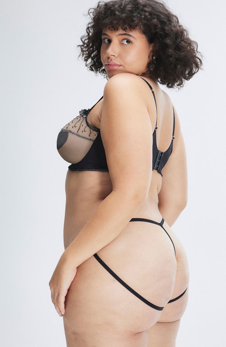 SAVAGE X FENTY Loveline Balconette Bra, Alternate, color, Black Caviar