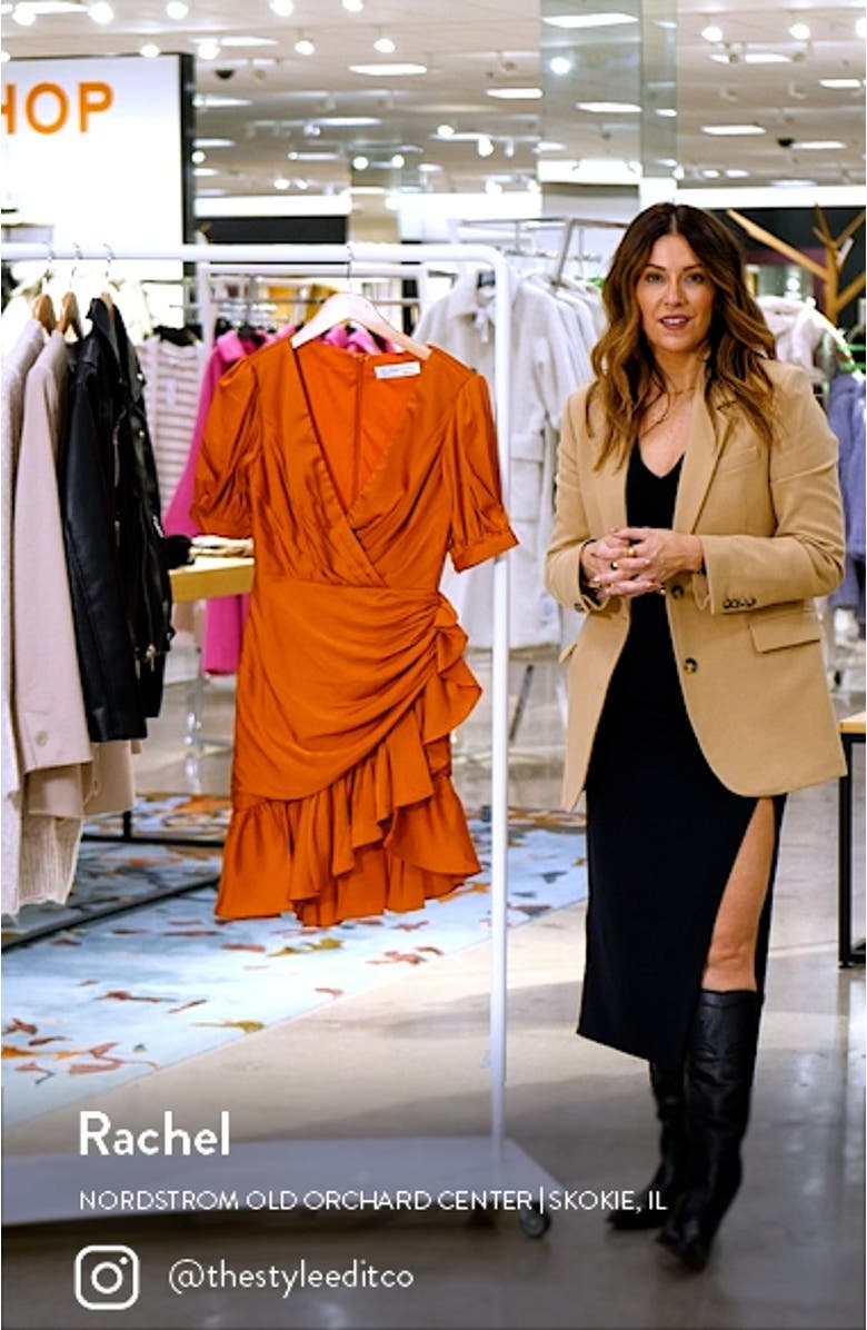 Wrap Front Satin Cocktail Dress, sales video thumbnail