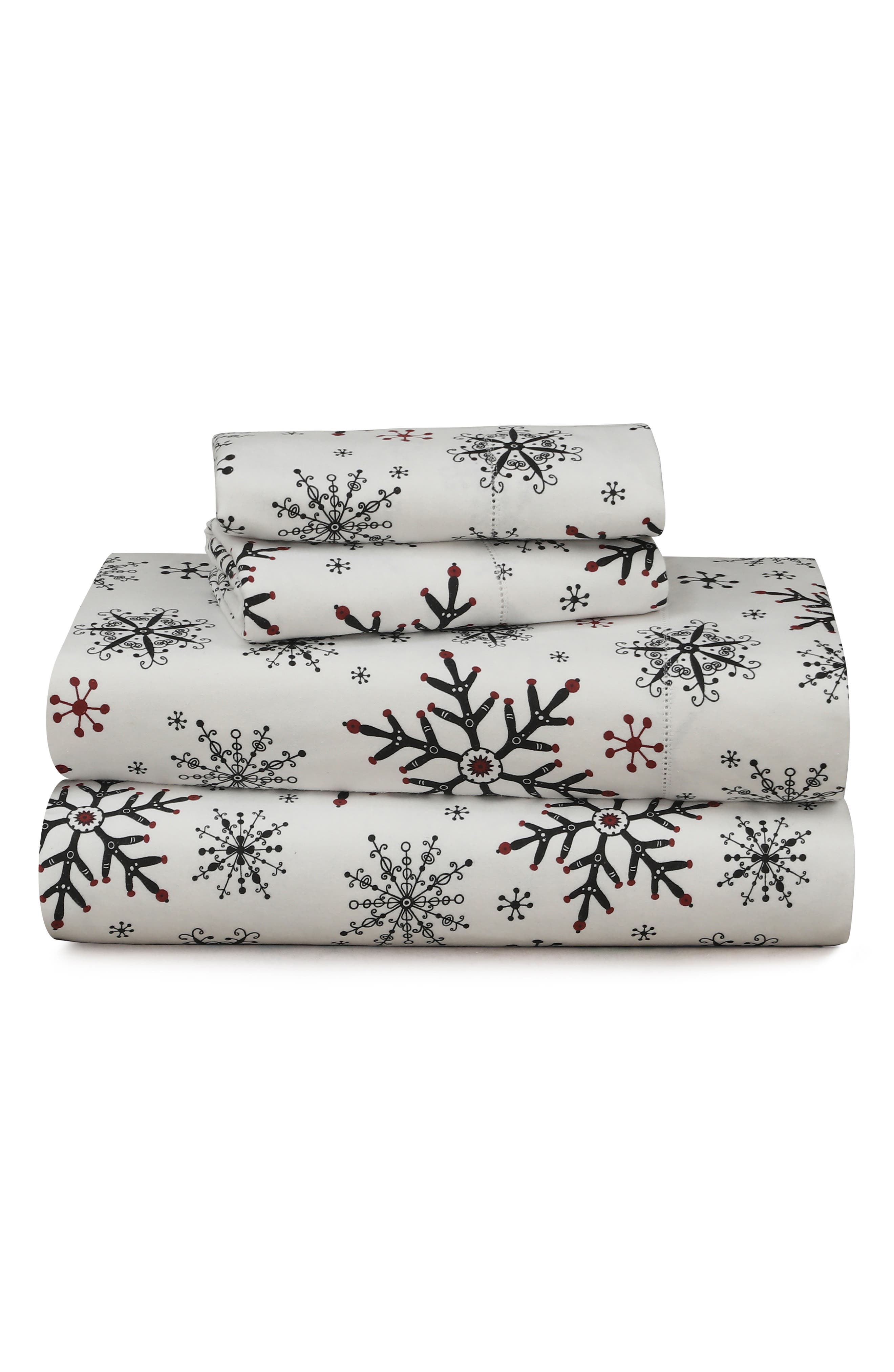 AZORES HOME Let It Snow Cotton Flannel Sheet Set