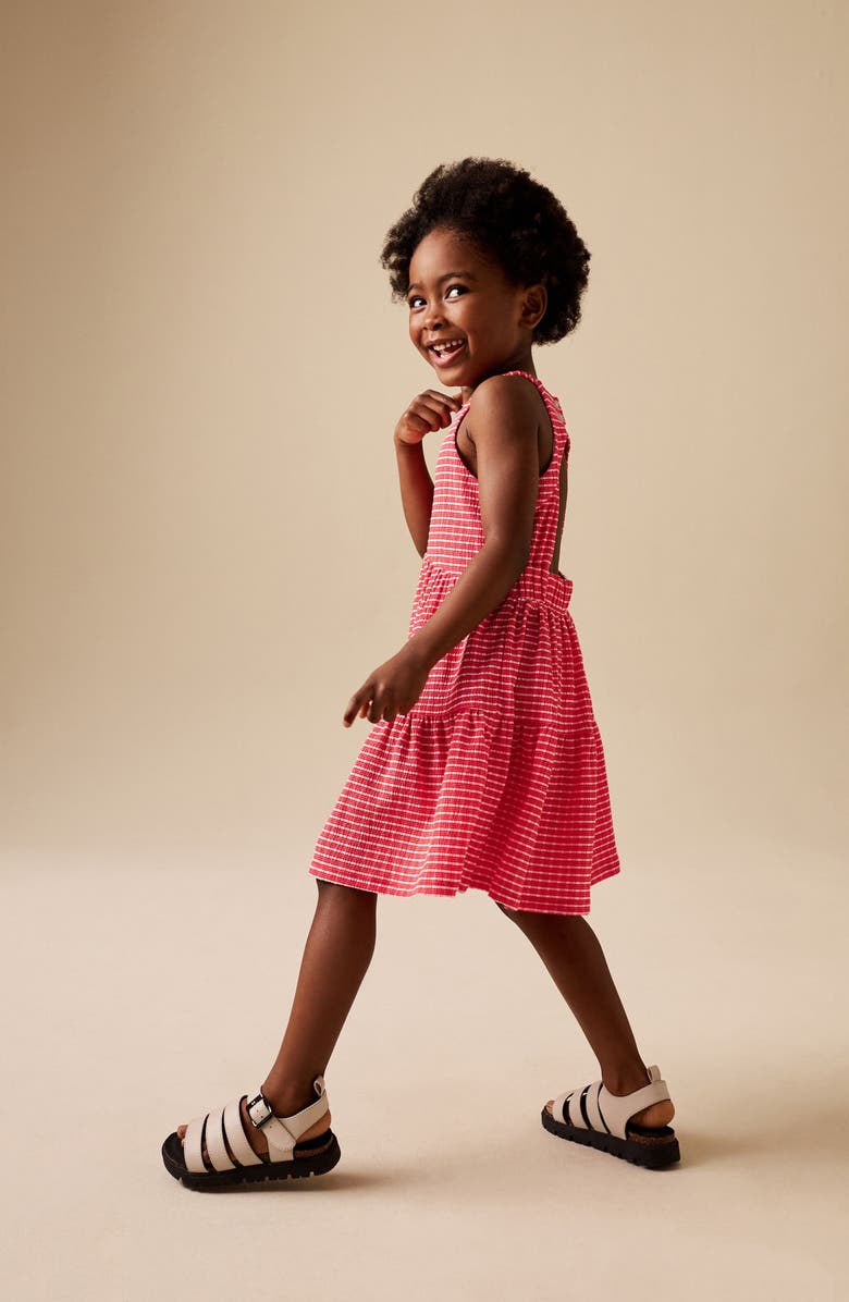 NEXT Kids' Stripe Crinkle Sundress, Alternate, color, Red