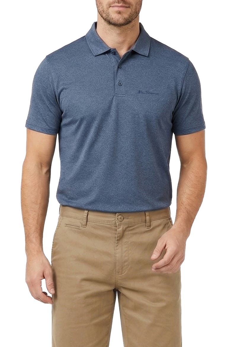 Melange Tech Jersey Performance Polo, Main, color, SEA