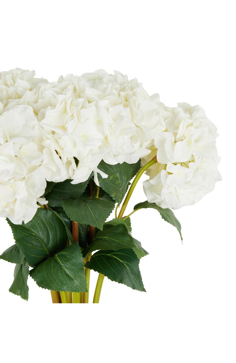 SONOMA SAGE HOME Set of Eight White Hydrangea Artificial Flowers, Alternate, color, 