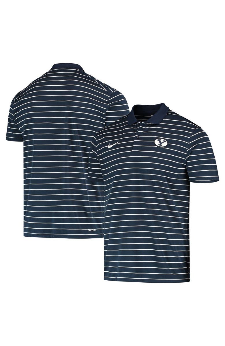 Nike Men's Nike Navy BYU Cougars Victory Stripe Performance 2022 Coaches Polo, Main, color,