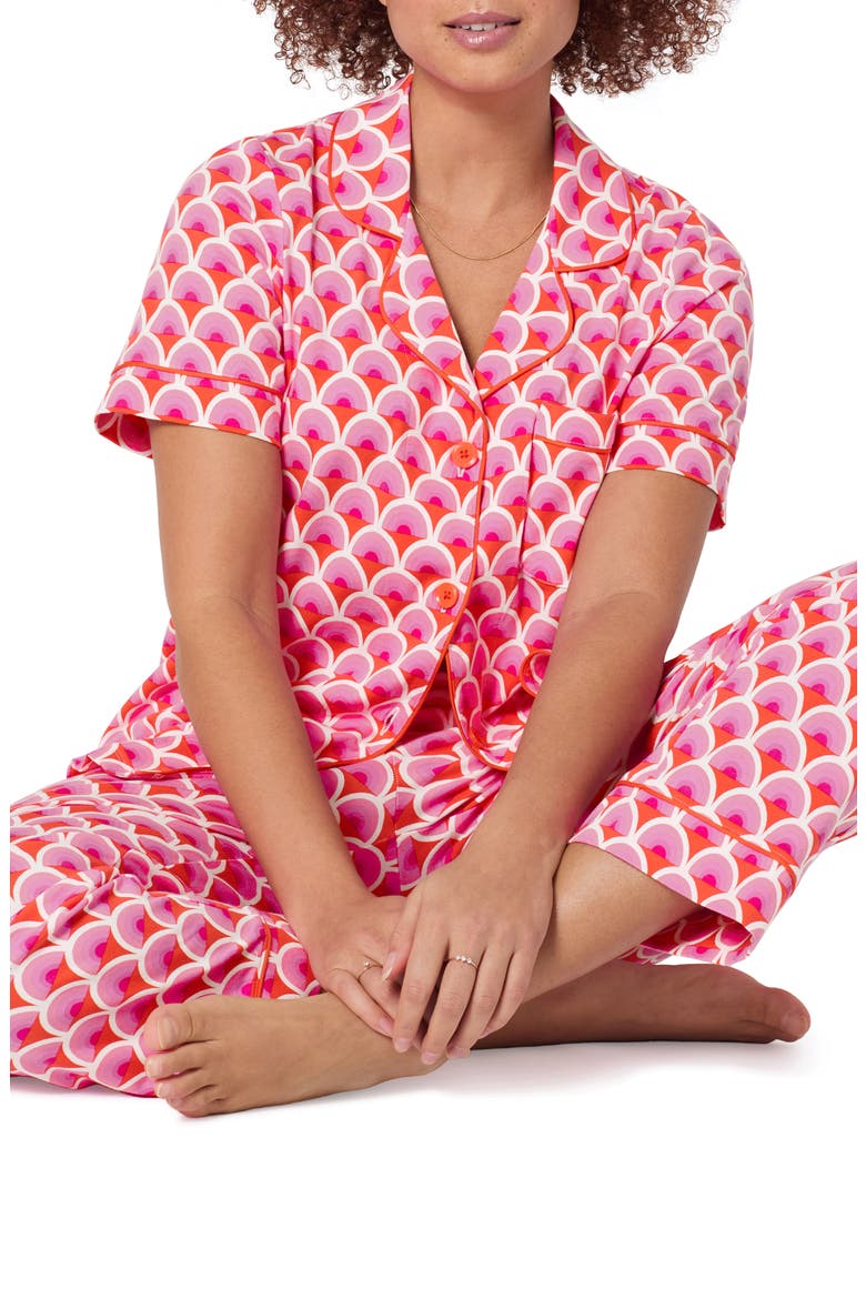 Print Crop Pajamas, Alternate, color, SCALLOP