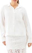 Karen Kane Linen Button-Up Shirt