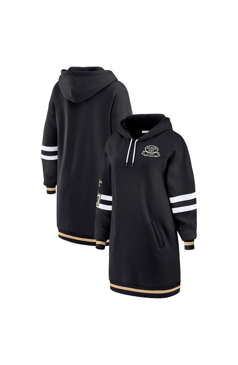 WEAR by Erin Andrews Women's WEAR by Erin Andrews Black New Orleans Saints Hoodie Dress, Main, color, Black