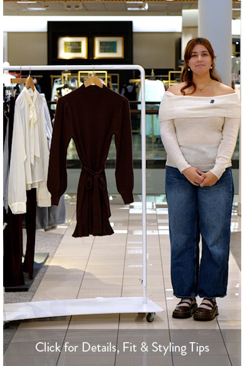 Julita Long Sleeve Wool Blend Sweater Dress video