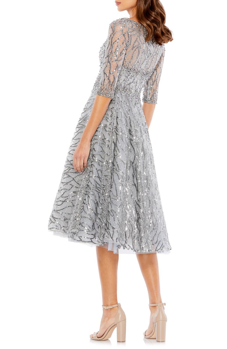 Mac Duggal Sequin Embellished Midi Dress, Alternate, color, 