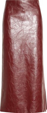 ALICE + OLIVIA Maeve Faux Leather Midi Skirt