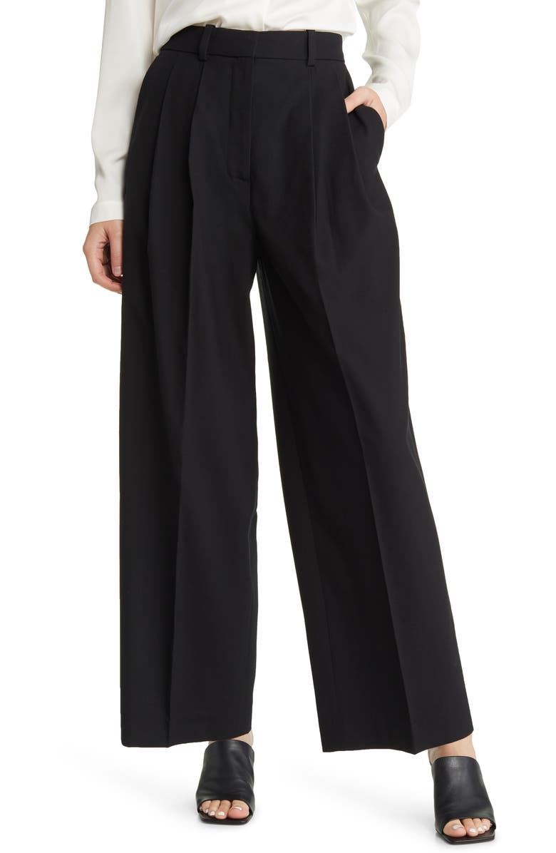 COS Wide Leg Wool Trousers, Main, color, 