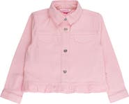 RuffleButts Ruffle Hem Denim Jacket