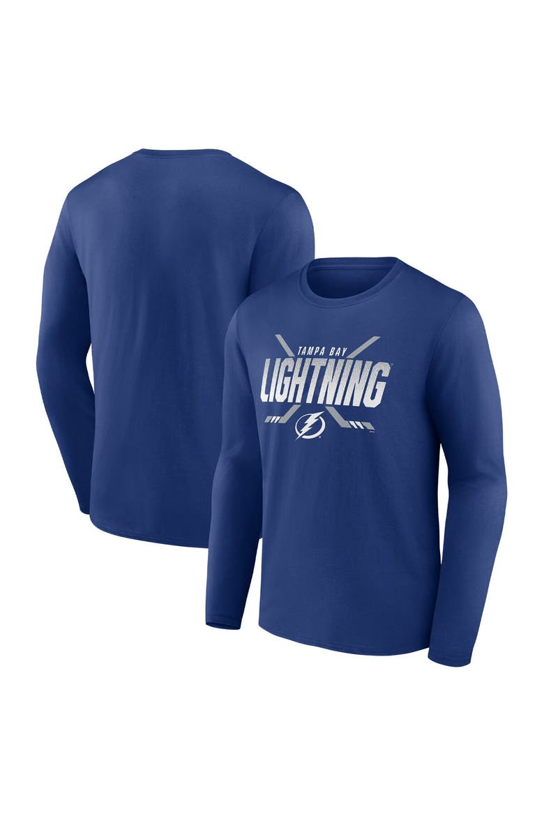 Men's Fanatics Branded Blue Tampa Bay Lightning Covert Long Sleeve T-Shirt, Main, color, Blue