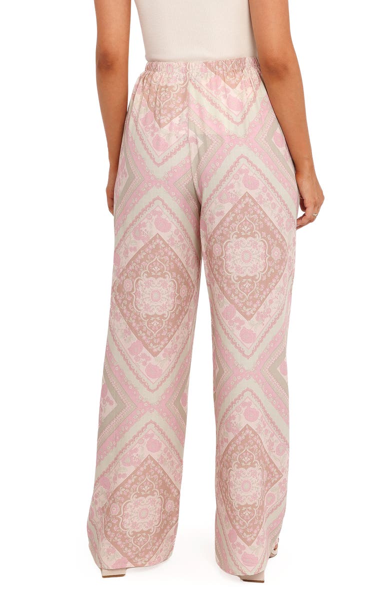 Petal & Pup Varia Floral High Waist Wide Leg Pants, Alternate, color, Sage Paisley