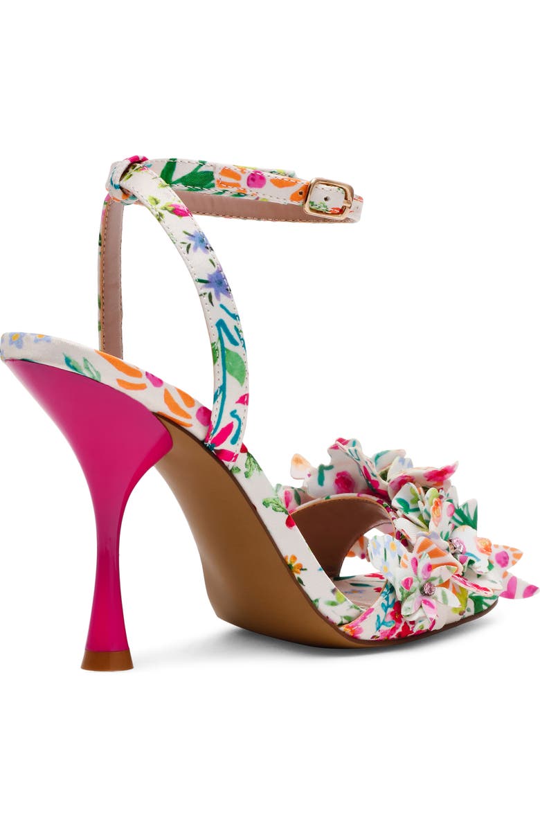 Betsey Johnson Hilley Ankle Strap Sandal, Alternate, color, Natural Floral Multi