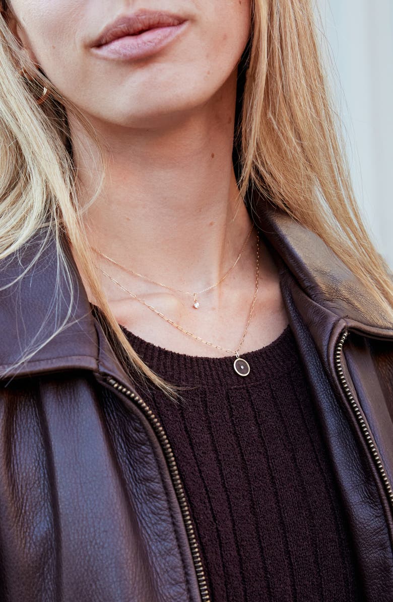 Ana Luisa Diamond Necklace - Gold Dainty Diamond Necklace, Alternate, color, 