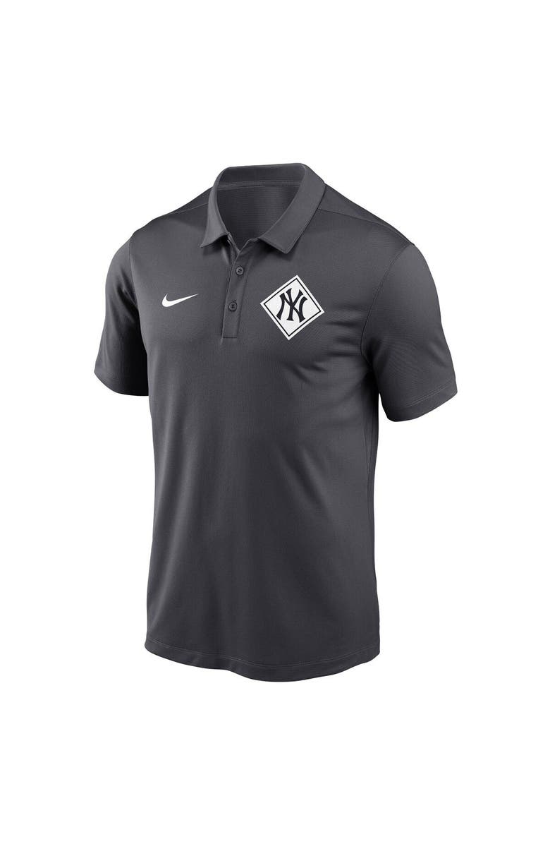 Nike Men's Nike Anthracite New York Yankees Diamond Icon Franchise Performance Polo, Alternate, color, 