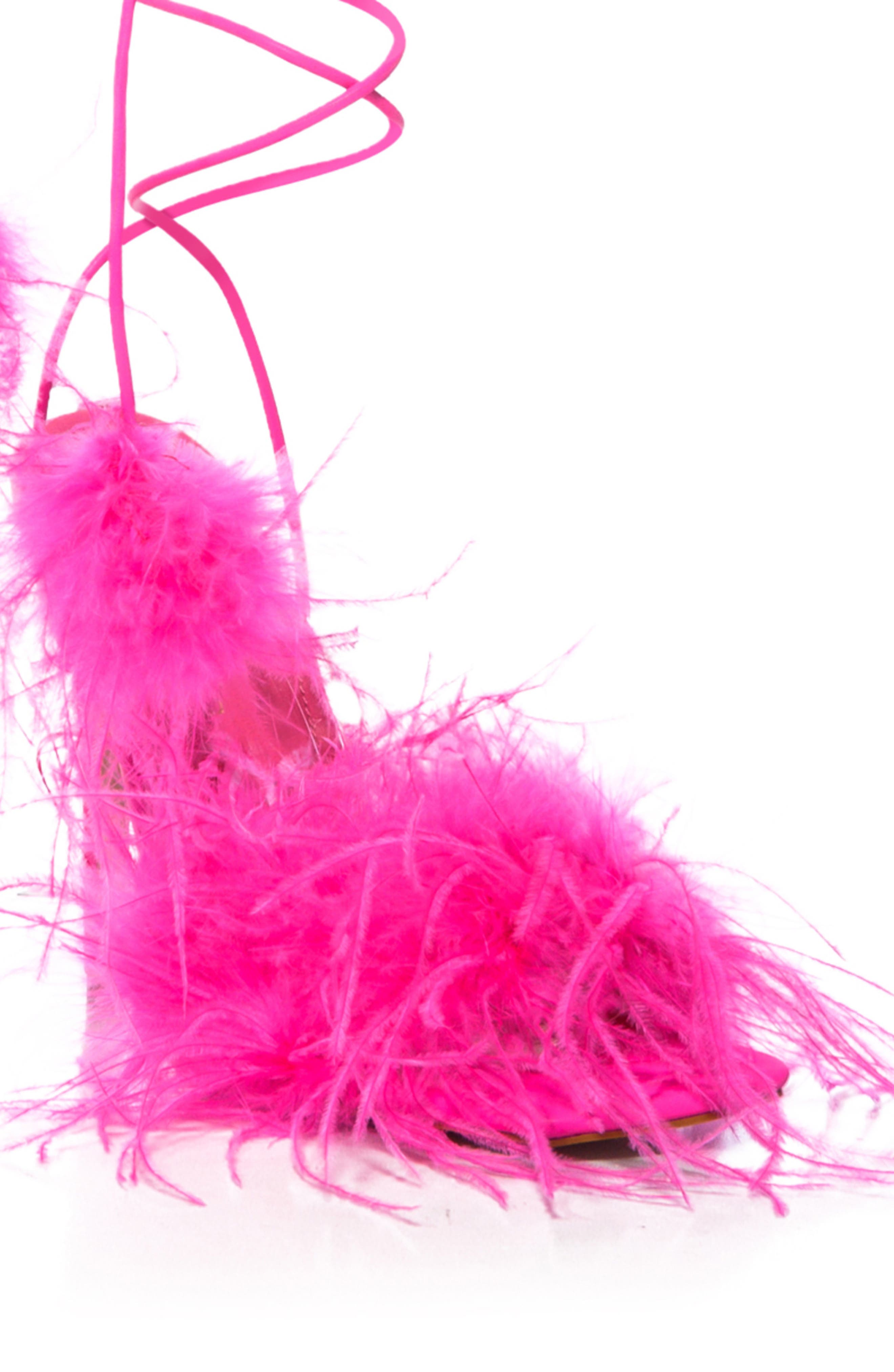 AZALEA WANG Penn Feather Ankle Wrap Sandal, Alternate, color, 