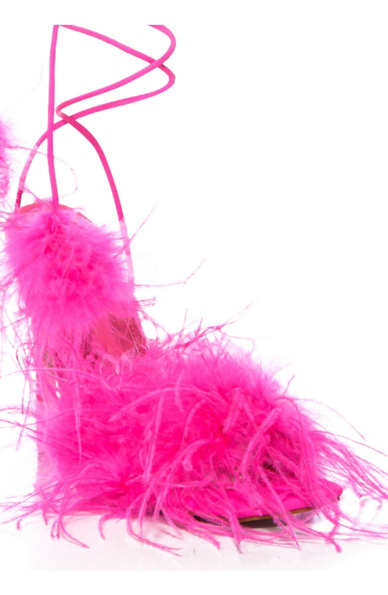 AZALEA WANG Penn Feather Ankle Wrap Sandal, Alternate, color,